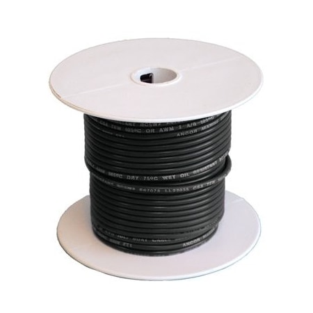 East Penn Primary Wire, Marine, 16 AWG, Copper, Black, PVC Jacket, Stranded 03641